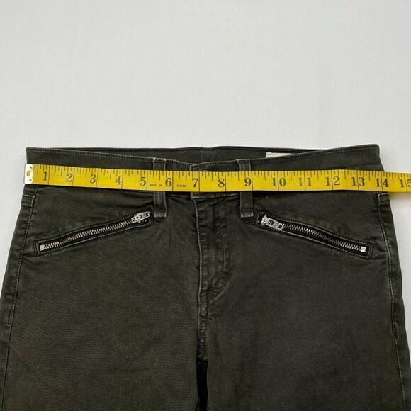 Rag & Bone Ridley Moto Wax Skinny Dark Olive Jean - Picture 11 of 12